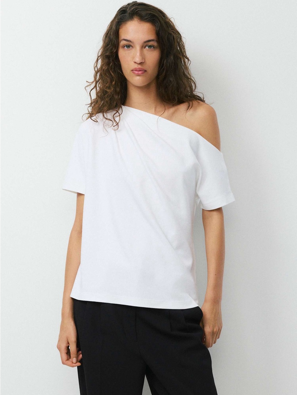 Aritzia InterLock Cotton Script Top in white